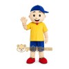 Yellow Shirt Boy Mascot Costume Yellow Shirt Boy Mascot Costume