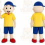Yellow Shirt Boy Mascot Costume