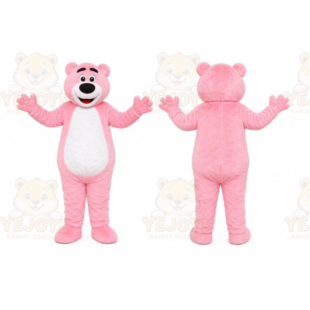 Pink Bear Mascot Costume