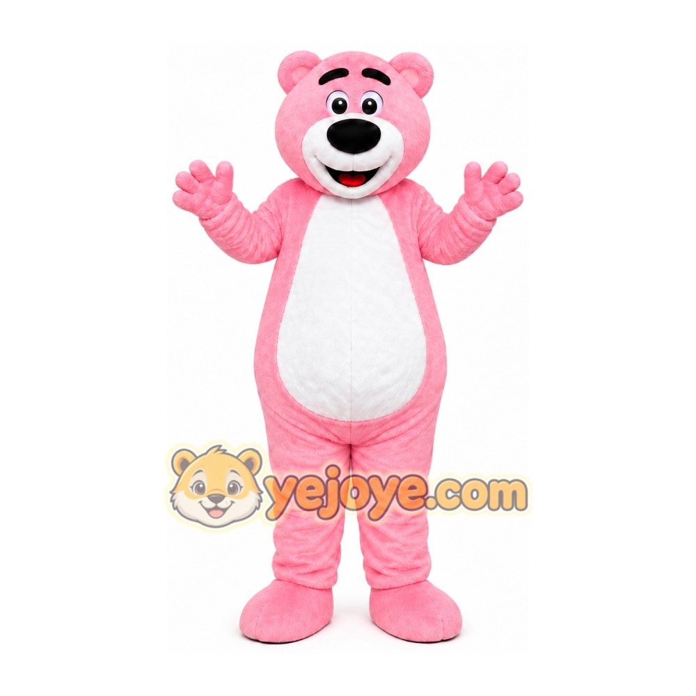 Pink Bear Mascot Costume Pink Bear Mascot Costume