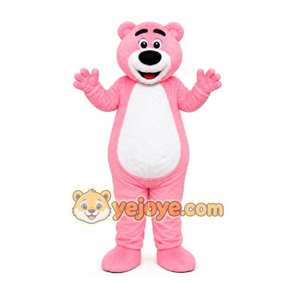 Pink Bear Mascot Costume