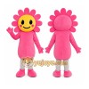 Pink Flower Mascot Costume Pink Flower Mascot Costume