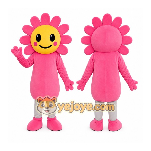 Pink Flower Mascot Costume