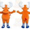 Orange Moose Mascot Costume