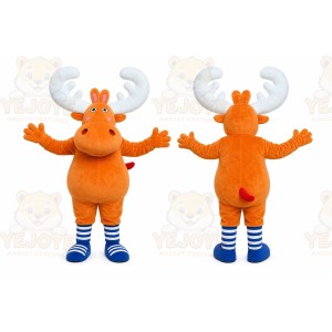 Orange Moose Mascot Costume