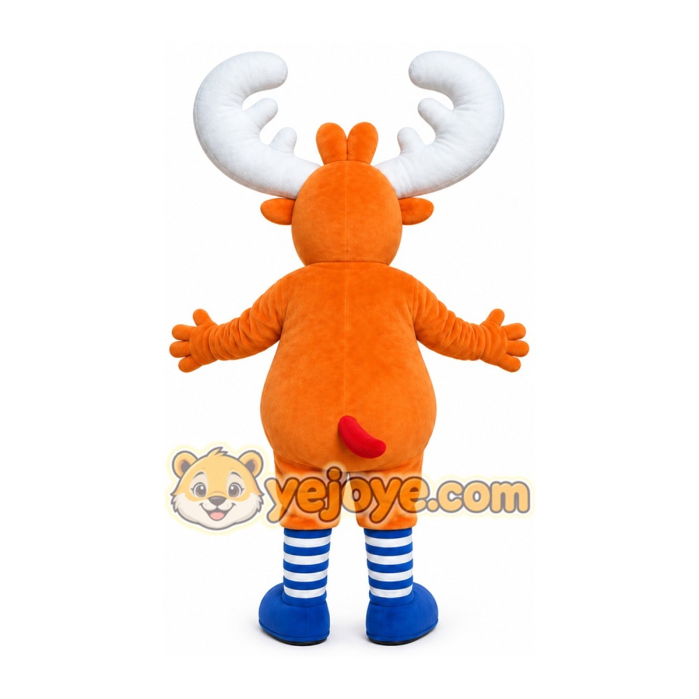Orange Moose Mascot Costume