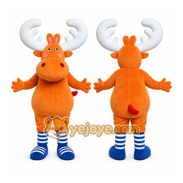 Orange Moose Mascot Costume