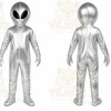 Silver Alien Mascot Costume