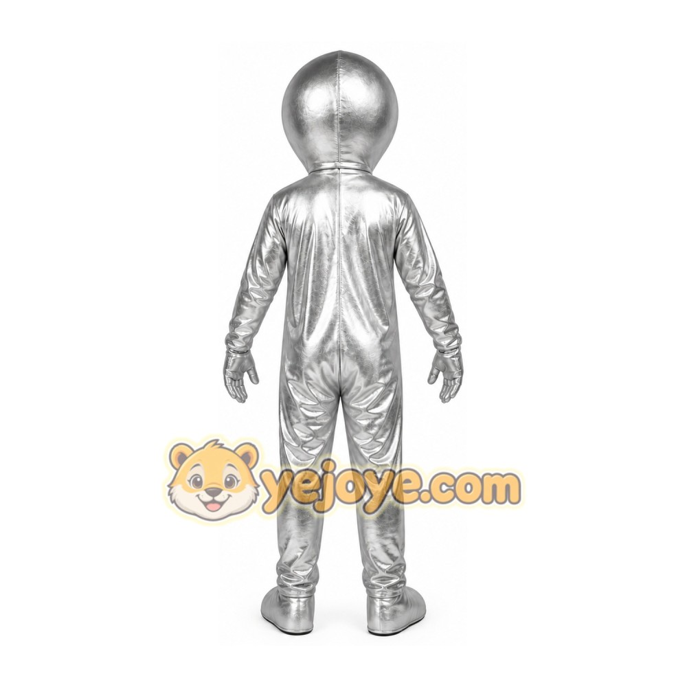 Silver Alien Mascot Costume