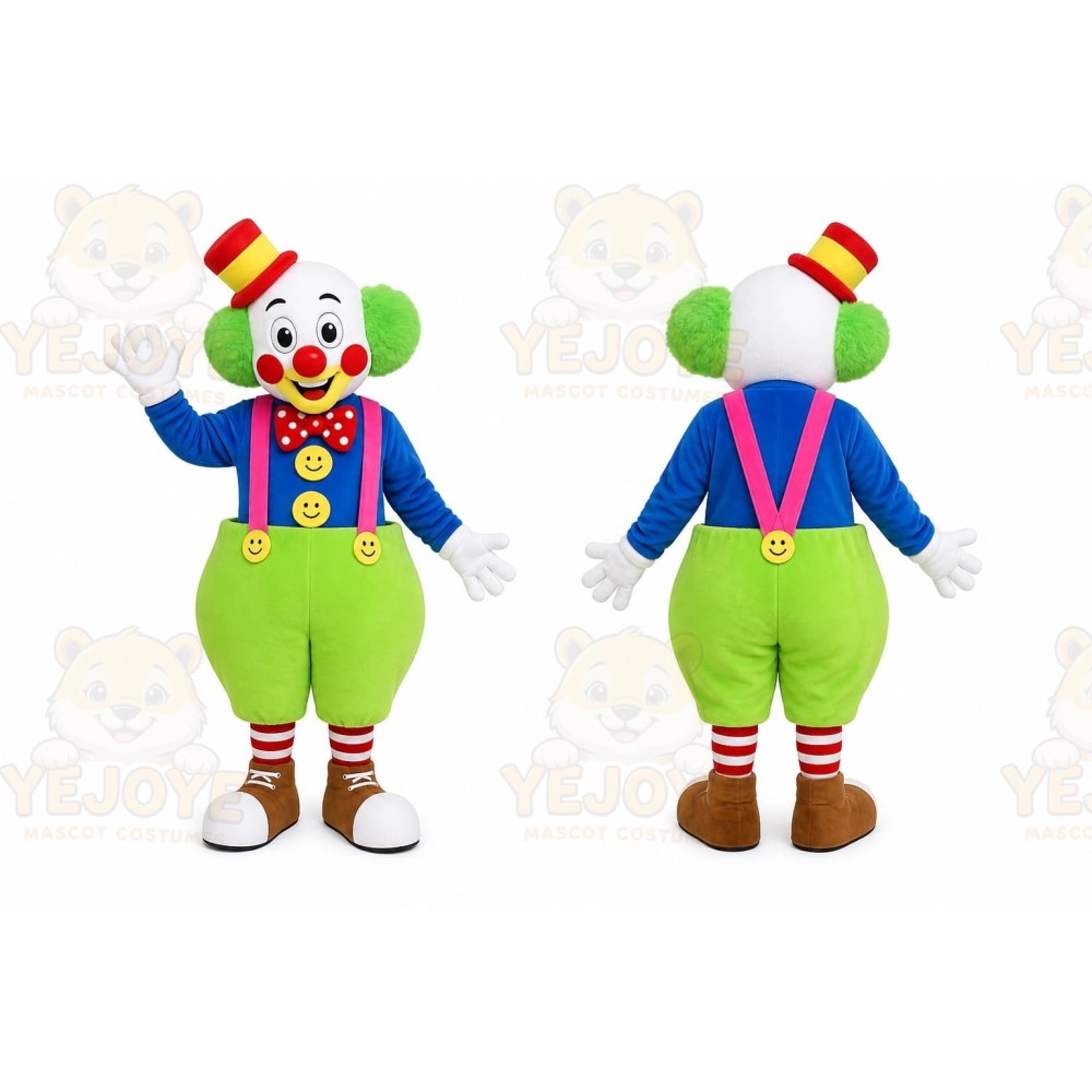 Colorful Clown Mascot Costume