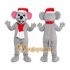Gray Mouse Santa Mascot Costume Gray Mouse Santa Mascot Costume