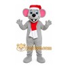Gray Mouse Santa Mascot Costume Gray Mouse Santa Mascot Costume
