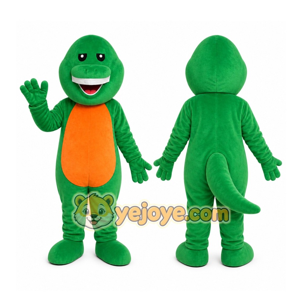 Green Dinosaur Mascot Costume Green Dinosaur Mascot Costume