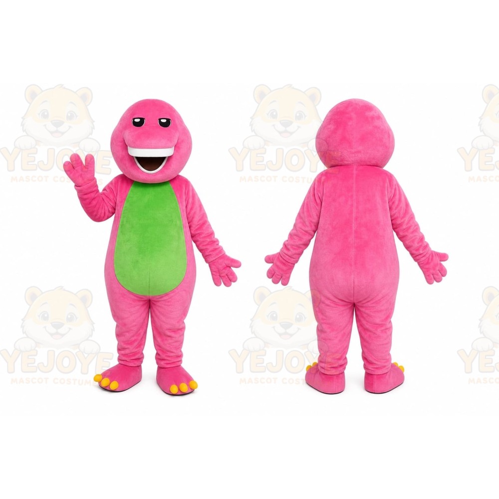 Pink Dinosaur Mascot Costume