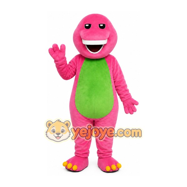 Pink Dinosaur Mascot Costume