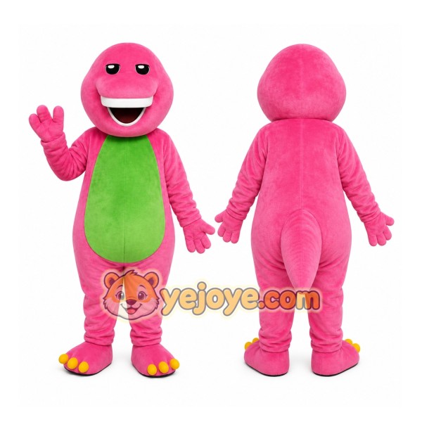Pink Dinosaur Mascot Costume