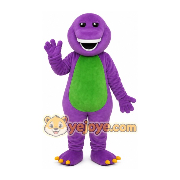 Purple Dinosaur Mascot Costume Purple Dinosaur Mascot Costume