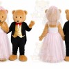 Bride Groom Bear Mascot Costume