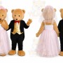 Bride Groom Bear Mascot Costume