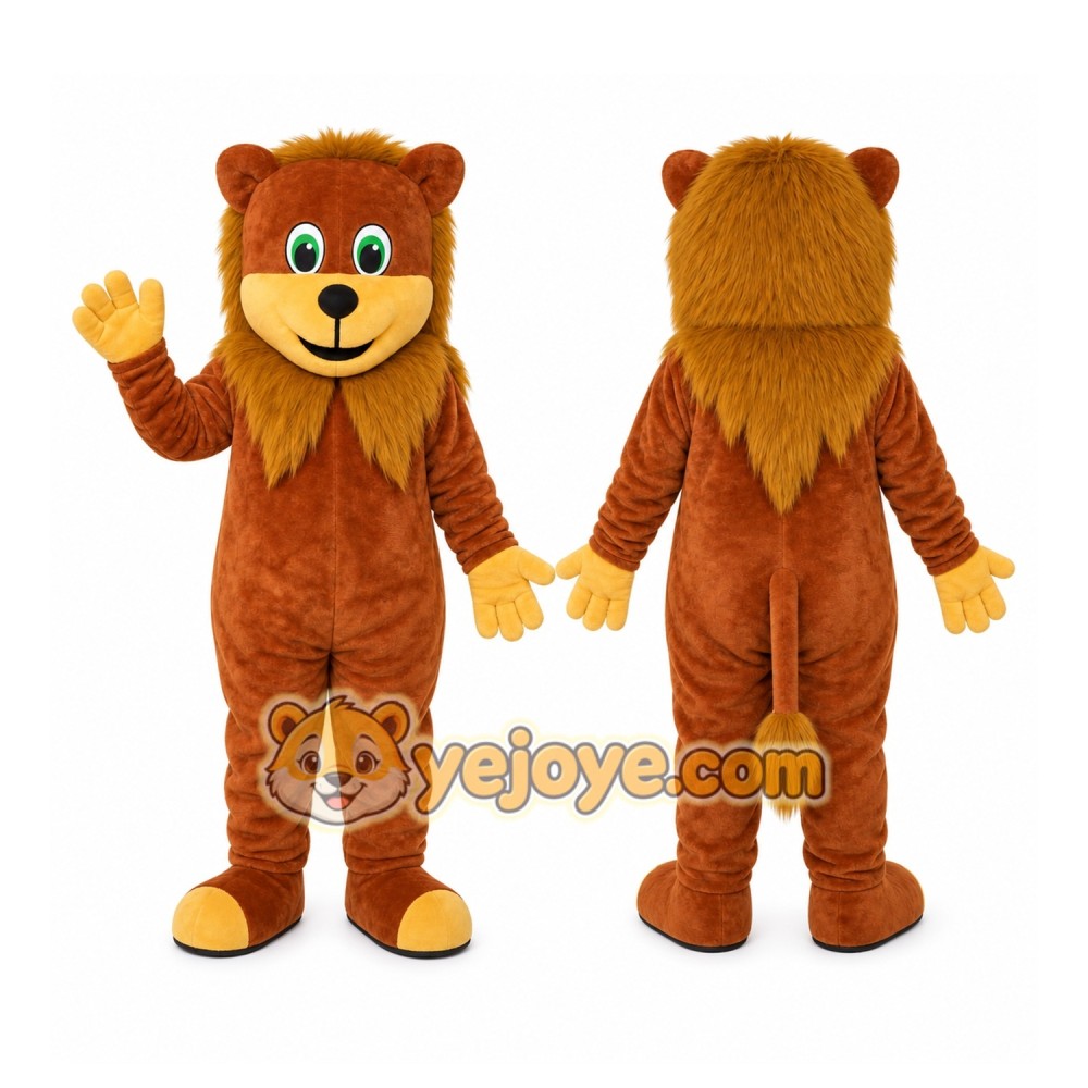 Brown Lion Mascot Costume