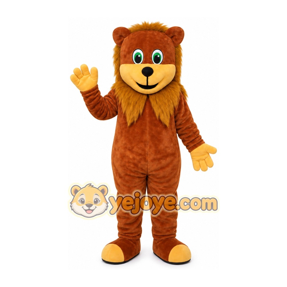Brown Lion Mascot Costume