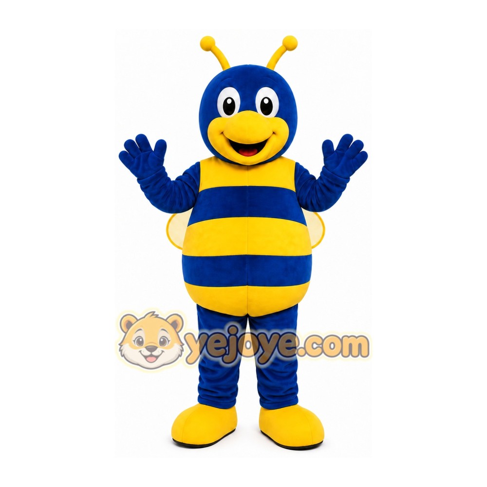 Blue Bee Mascot Costume