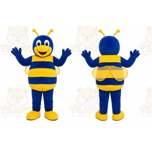 Blue Bee Mascot Costume