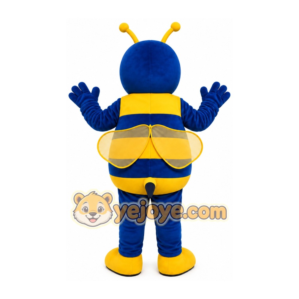 Blue Bee Mascot Costume