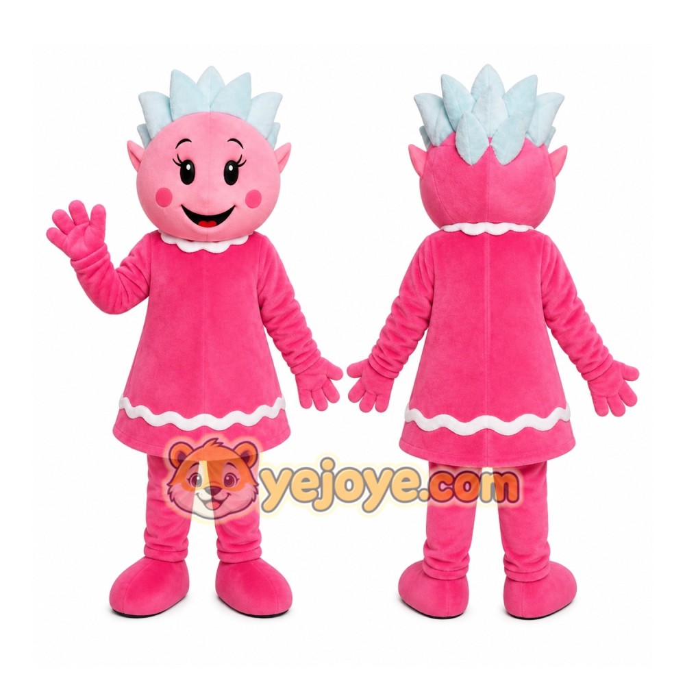 Pink Princess Girl Mascot Costume