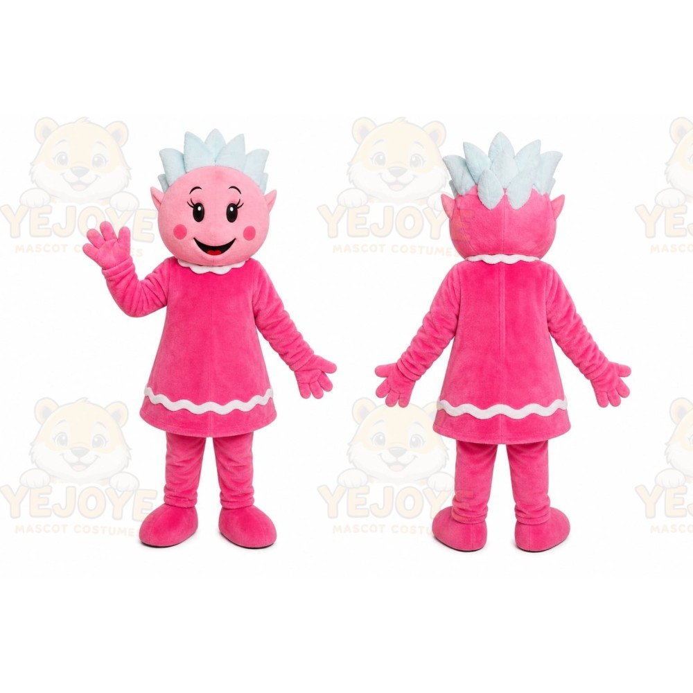 Pink Princess Girl Mascot Costume