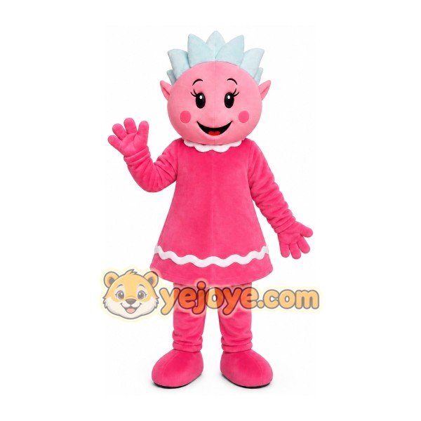 Pink Princess Girl Mascot Costume