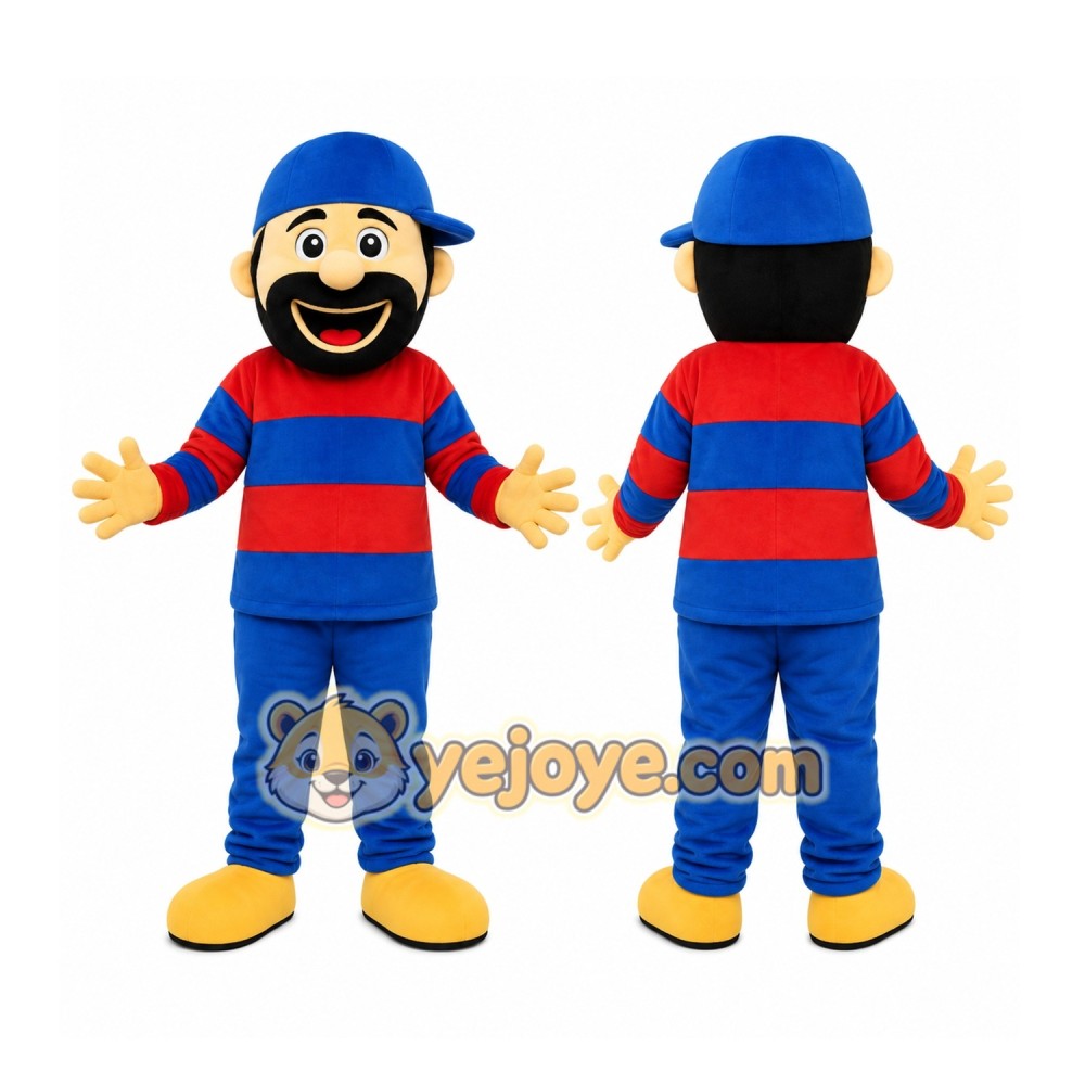 Striped Shirt Boy Mascot Costume