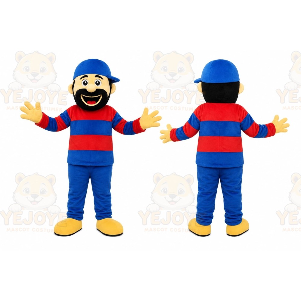 Striped Shirt Boy Mascot Costume