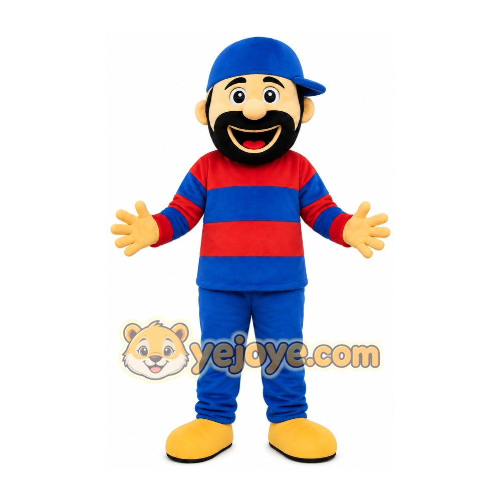 Striped Shirt Boy Mascot Costume