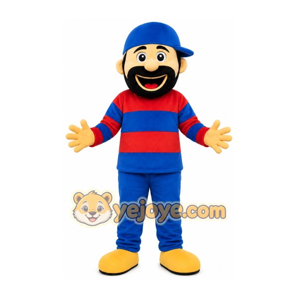Striped Shirt Boy Mascot Costume