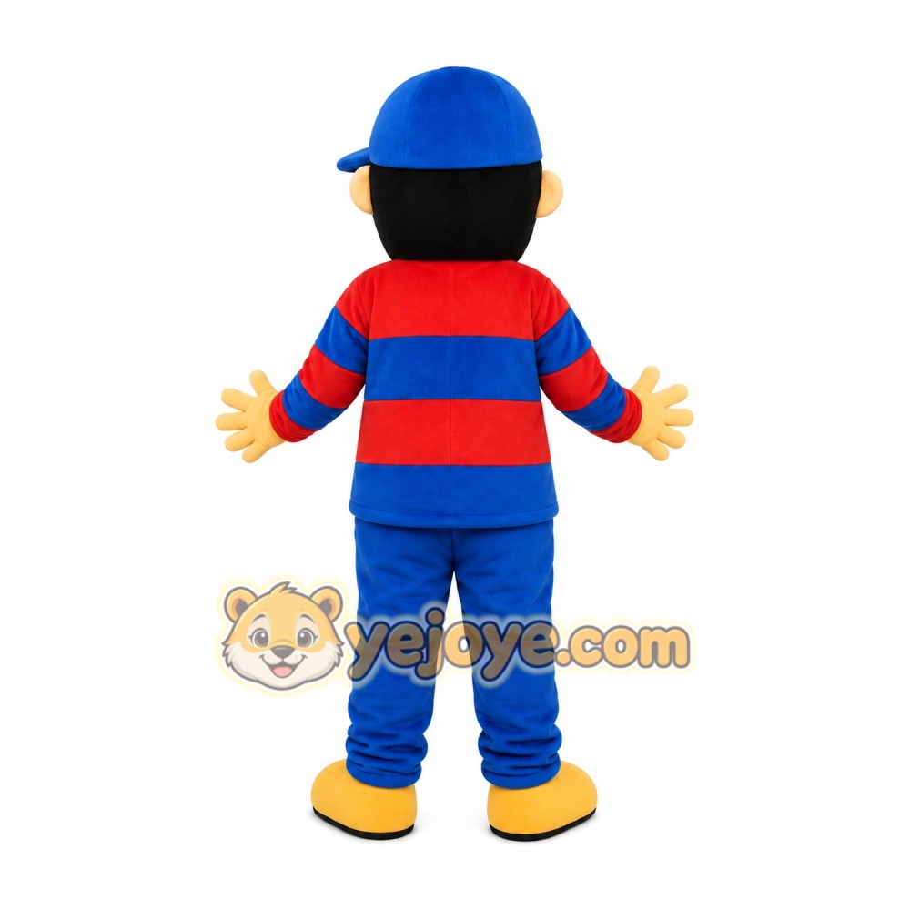 Striped Shirt Boy Mascot Costume