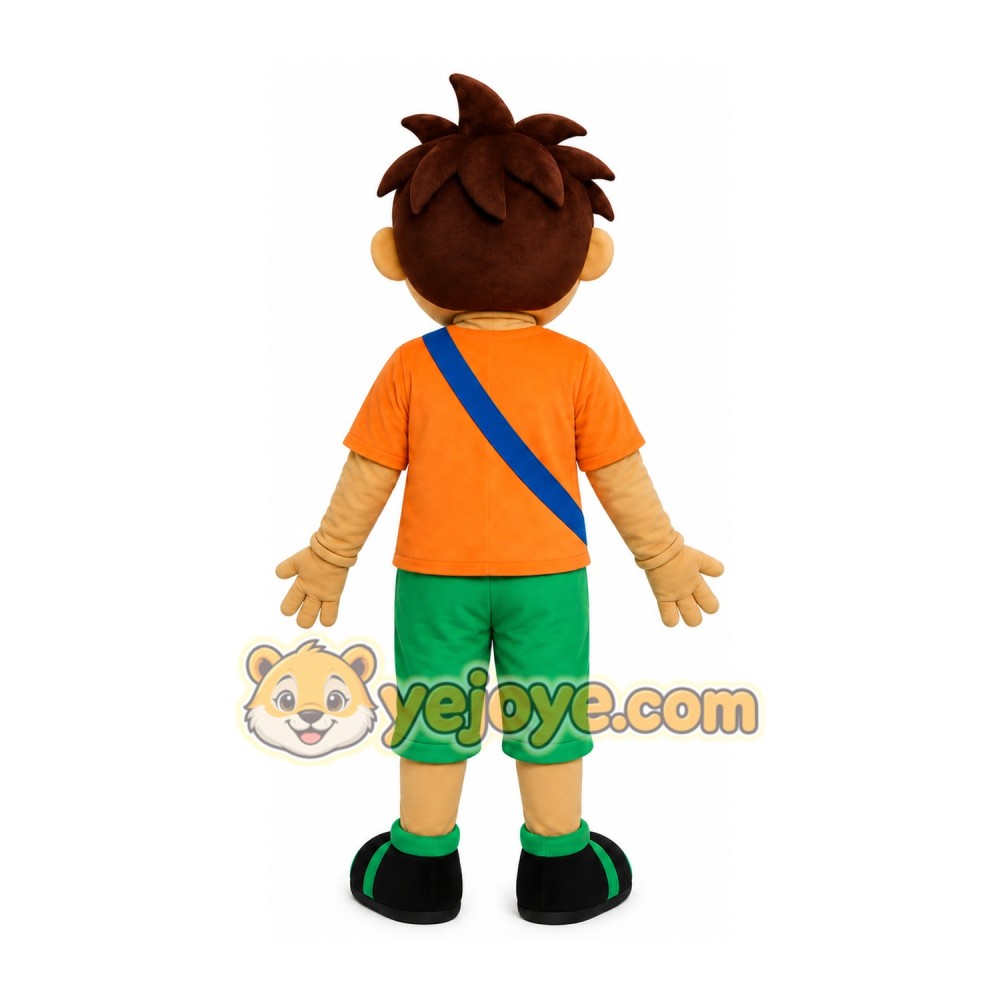 Adventure Boy Mascot Costume Adventure Boy Mascot Costume