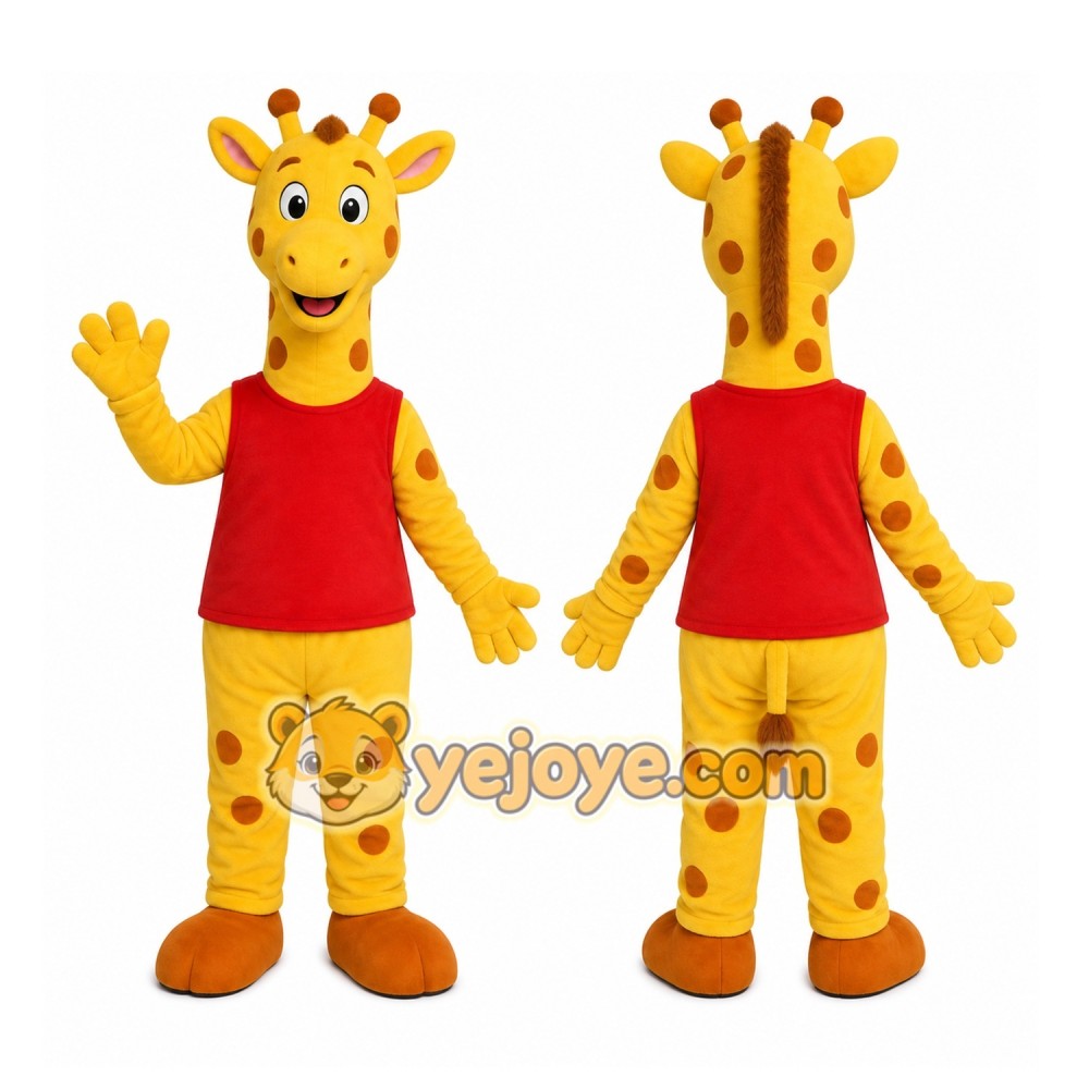 Yellow Giraffe Mascot Costume Yellow Giraffe Mascot Costume