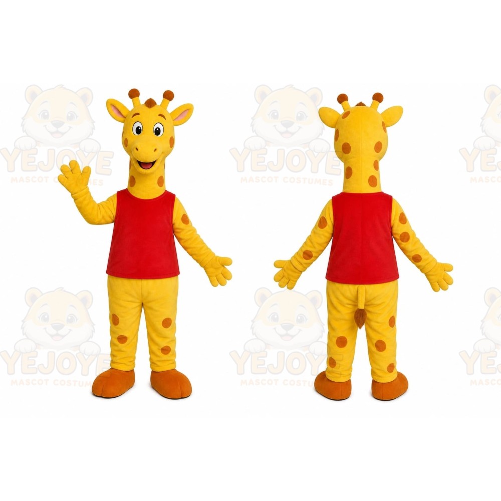 Yellow Giraffe Mascot Costume