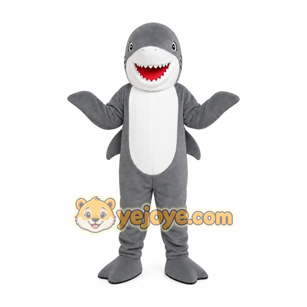 Gray Shark Mascot Costume