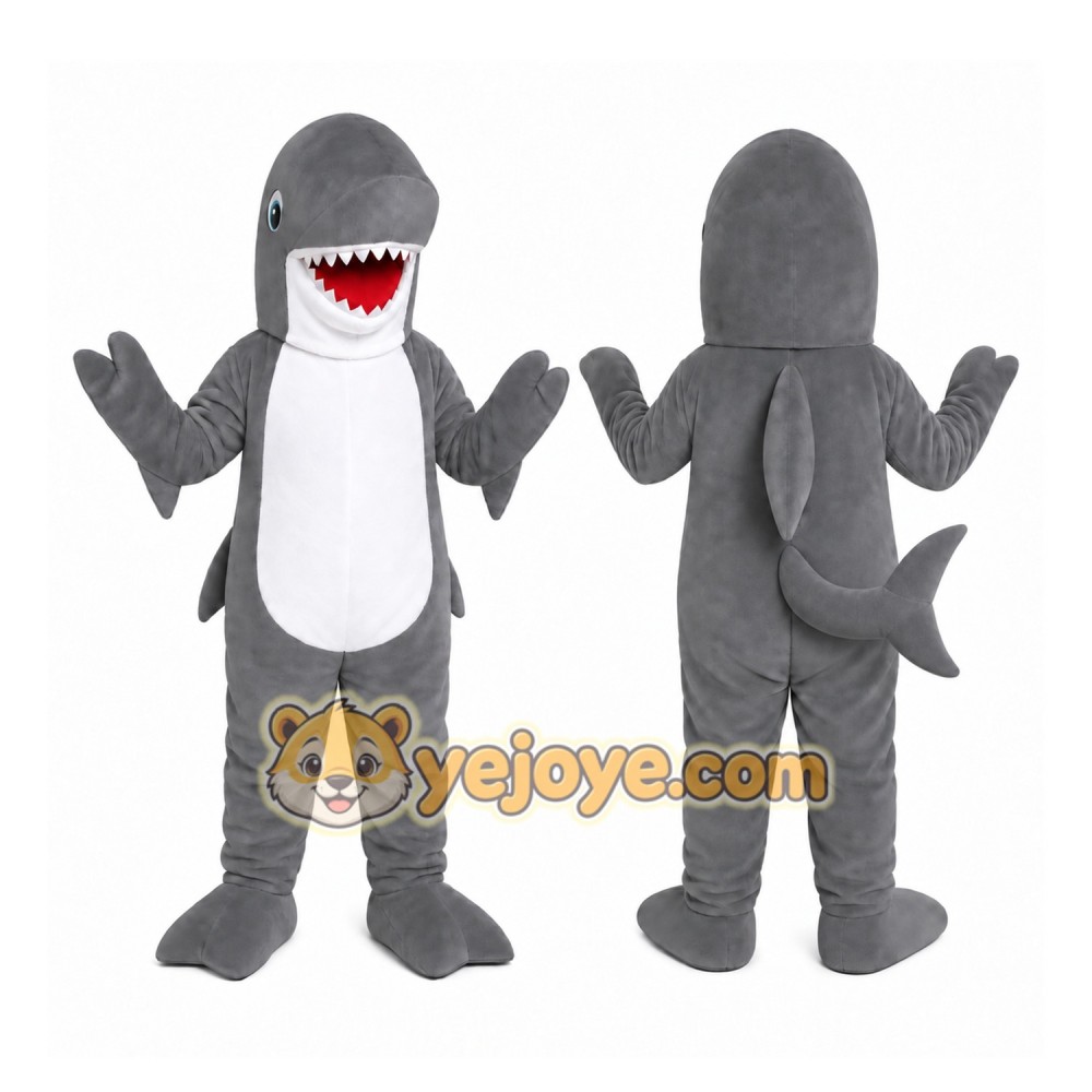 Gray Shark Mascot Costume Gray Shark Mascot Costume