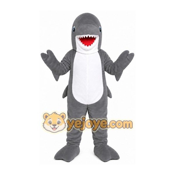 Gray Shark Mascot Costume
