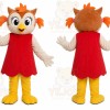 Orange Owl Girl Mascot Costume