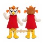 Orange Owl Girl Mascot Costume