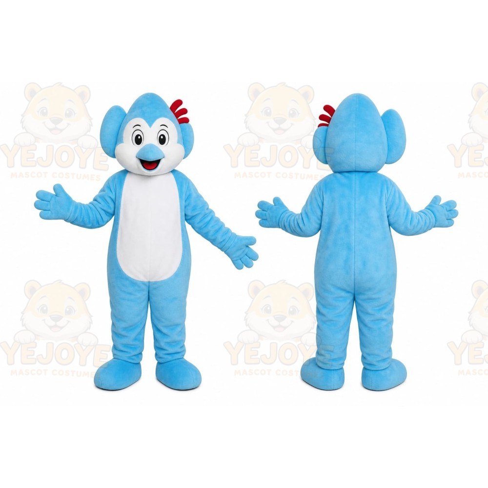 Friendly Blue Koala Mascot Costume Cartoon Animal Character Outfit