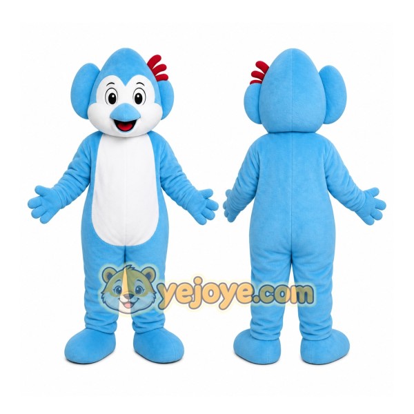 Friendly Blue Koala Mascot Costume Cartoon Animal Character Outfit