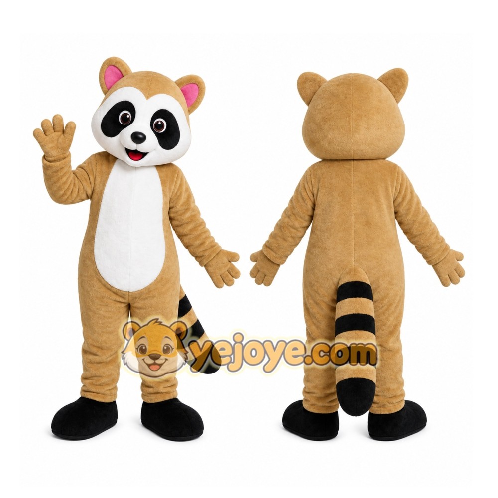 Tan Raccoon Mascot Costume