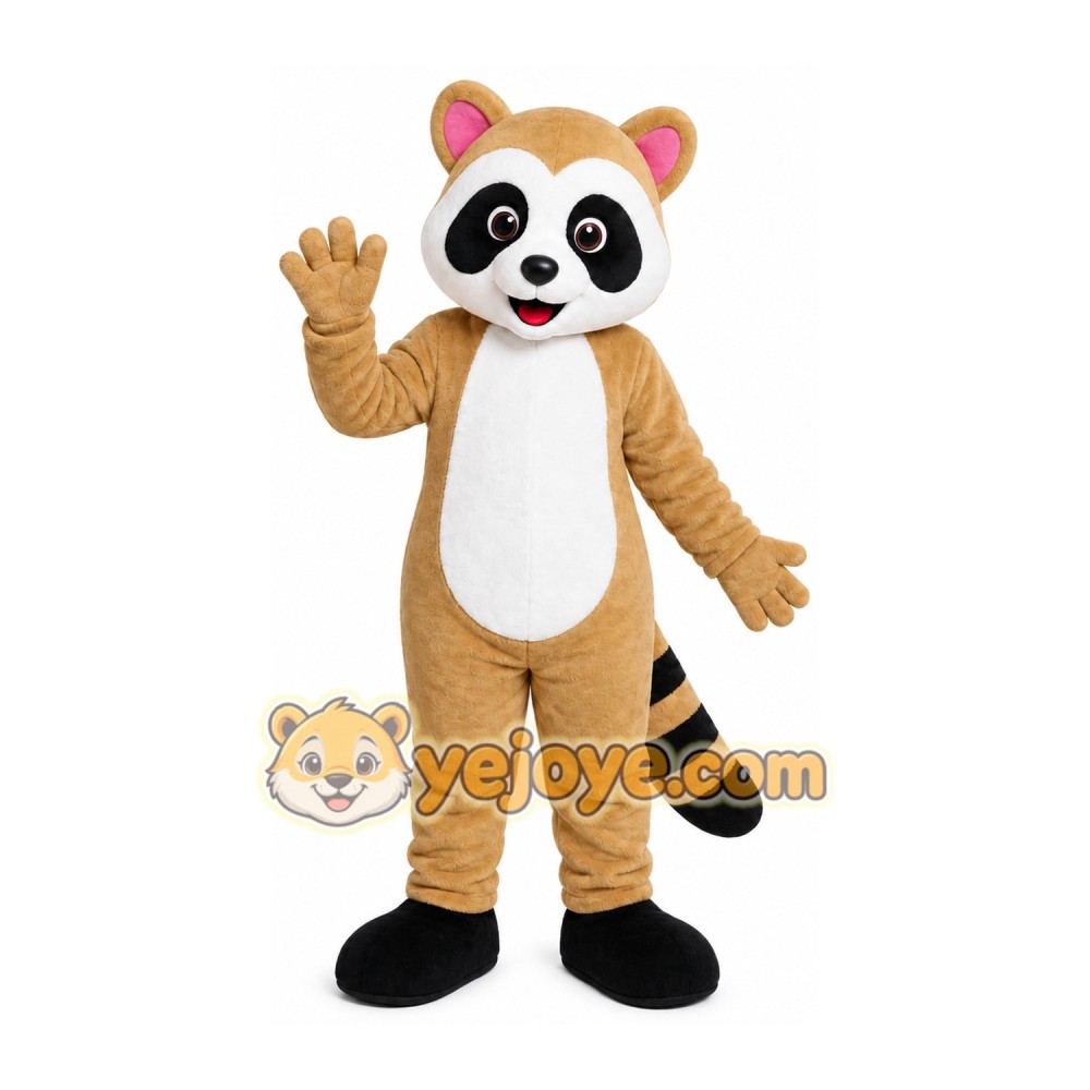 Tan Raccoon Mascot Costume
