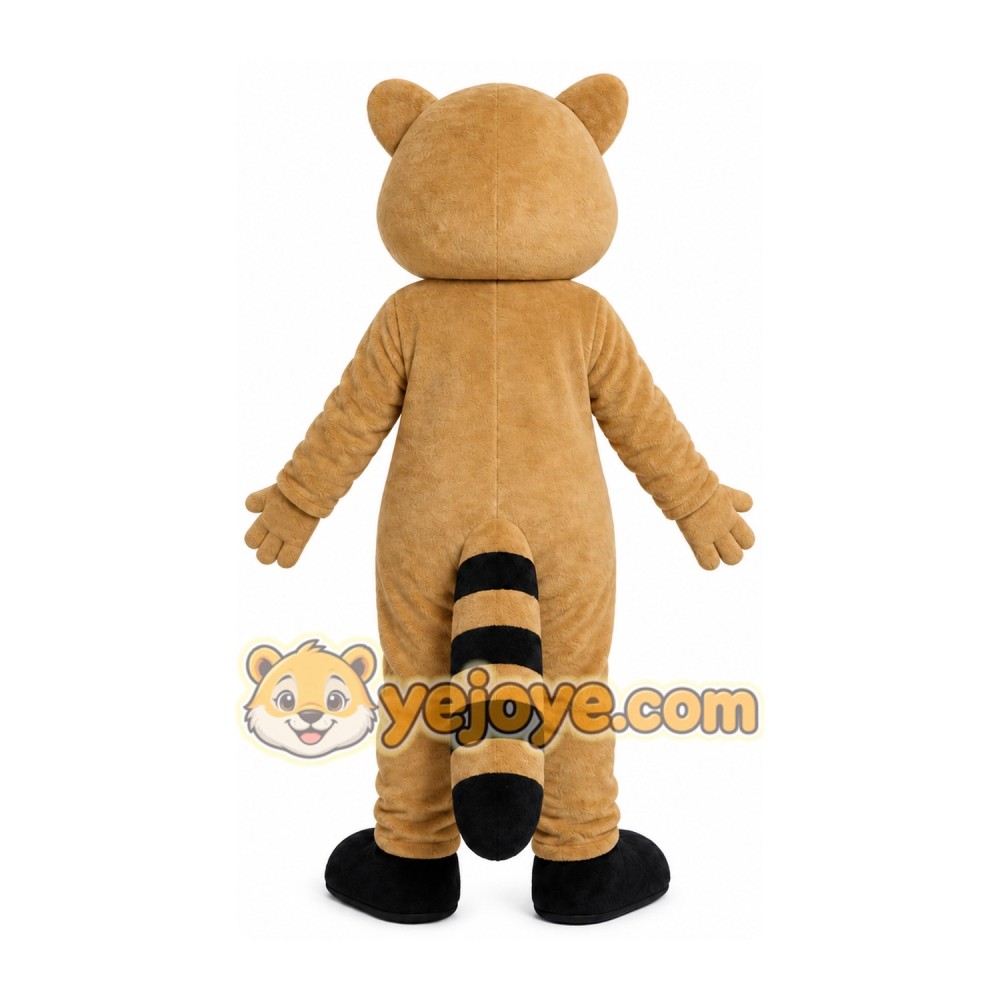 Tan Raccoon Mascot Costume
