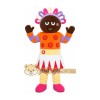 Orange Dress Girl Mascot Costume